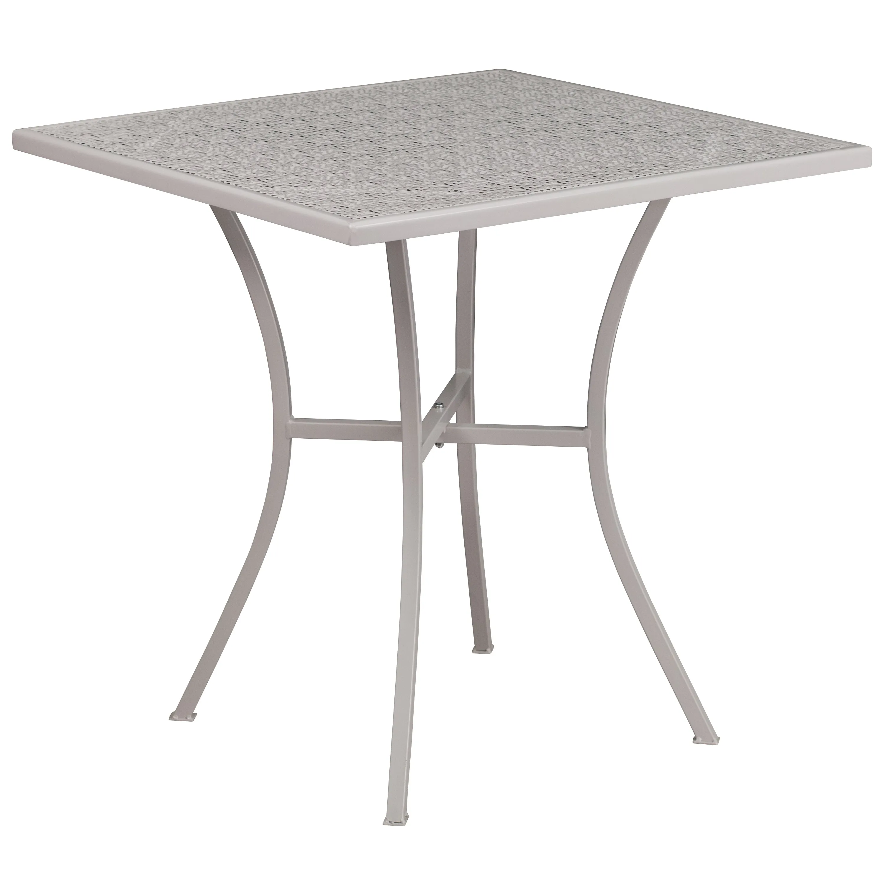 28SQ Gray Patio Table Set CO-28SQ-03CHR2-SIL-GG