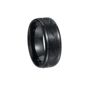 8mm Stainless Steel Floral Men's Ring - Premium Quality, Durable, and Stylish