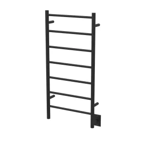 Amba FSMB Jeeves Model F Straight 7 Bar Hardwired Drying Rack in Matte Black