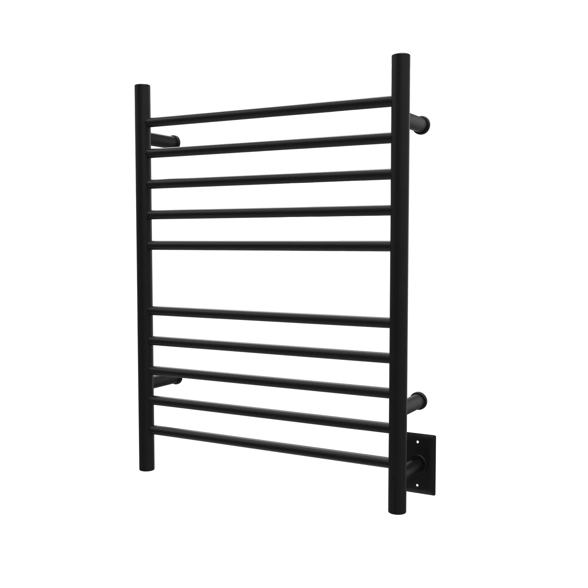 Amba RWH-SMB Radiant Hardwired   Plug-in Combo Straight 10 Bar Towel Warmer in Matte Black