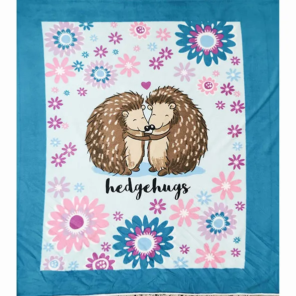 Cute Hedgehogs Printed Polar Fleece Design 94 - 1.28M Panel