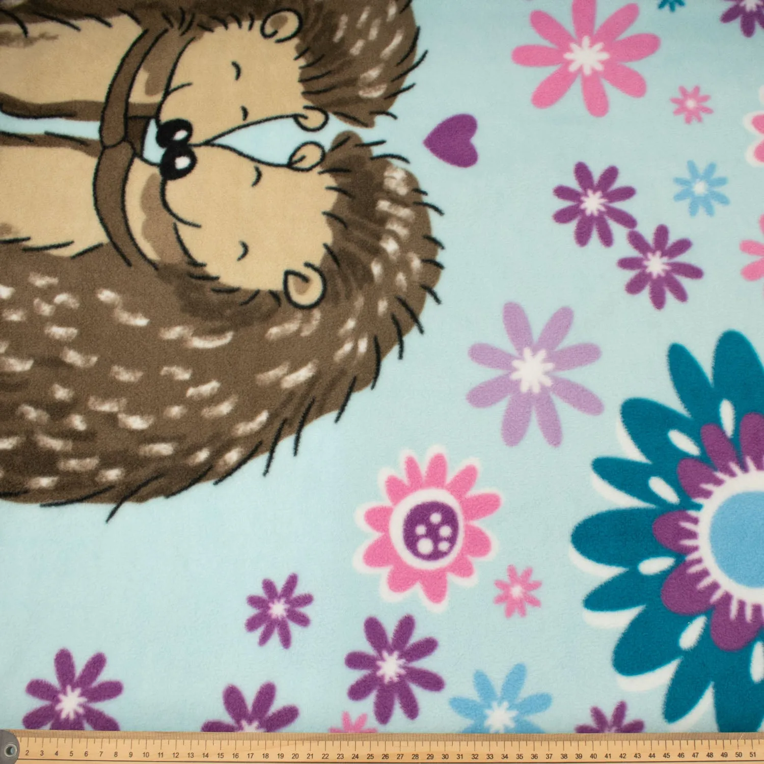 Cute Hedgehogs Printed Polar Fleece Design 94 - 1.28M Panel