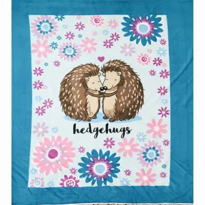 Cute Hedgehogs Printed Polar Fleece Design 94 - 1.28M Panel