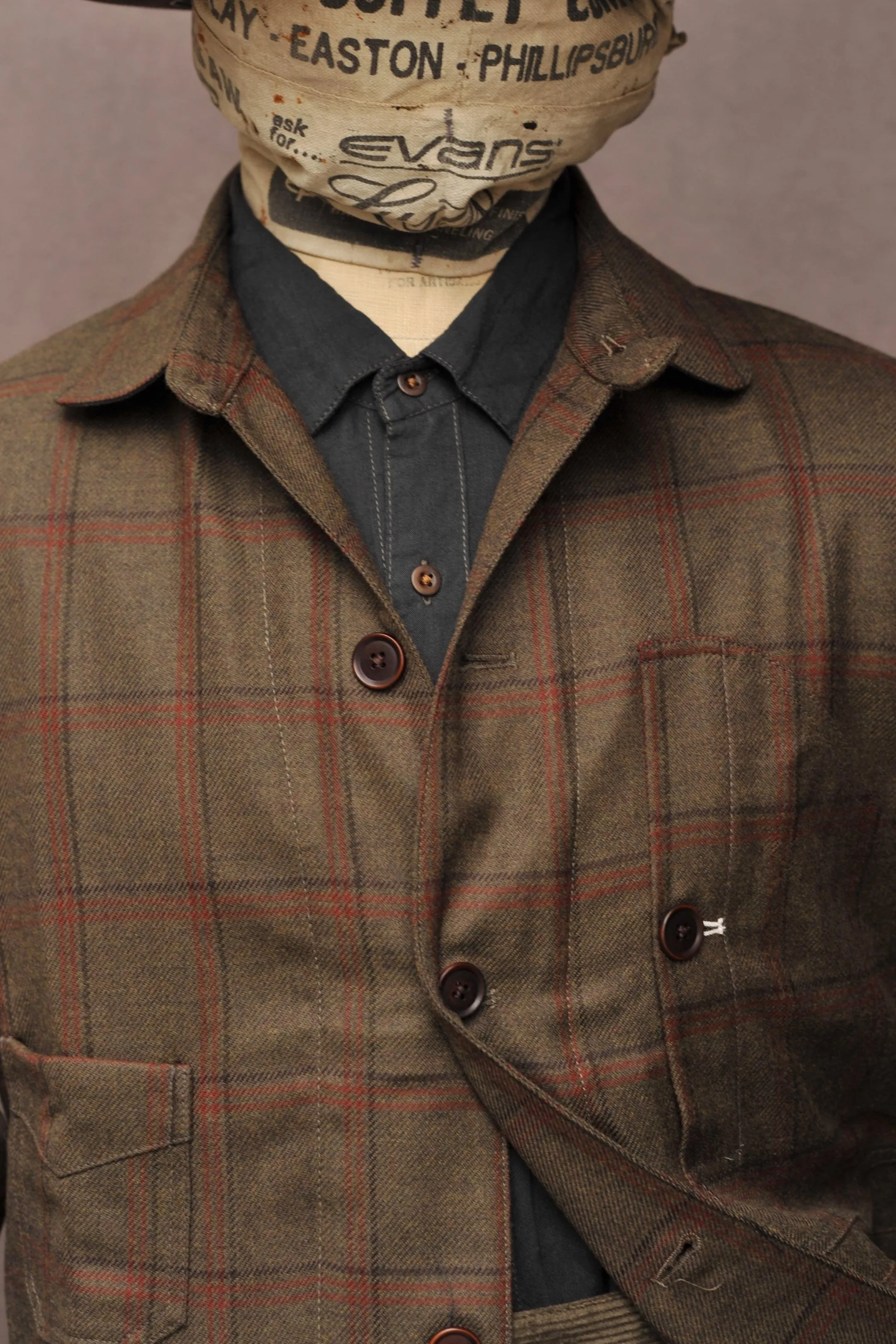 Degas Work Jacket - English Wool - Olive Drab - L, XL