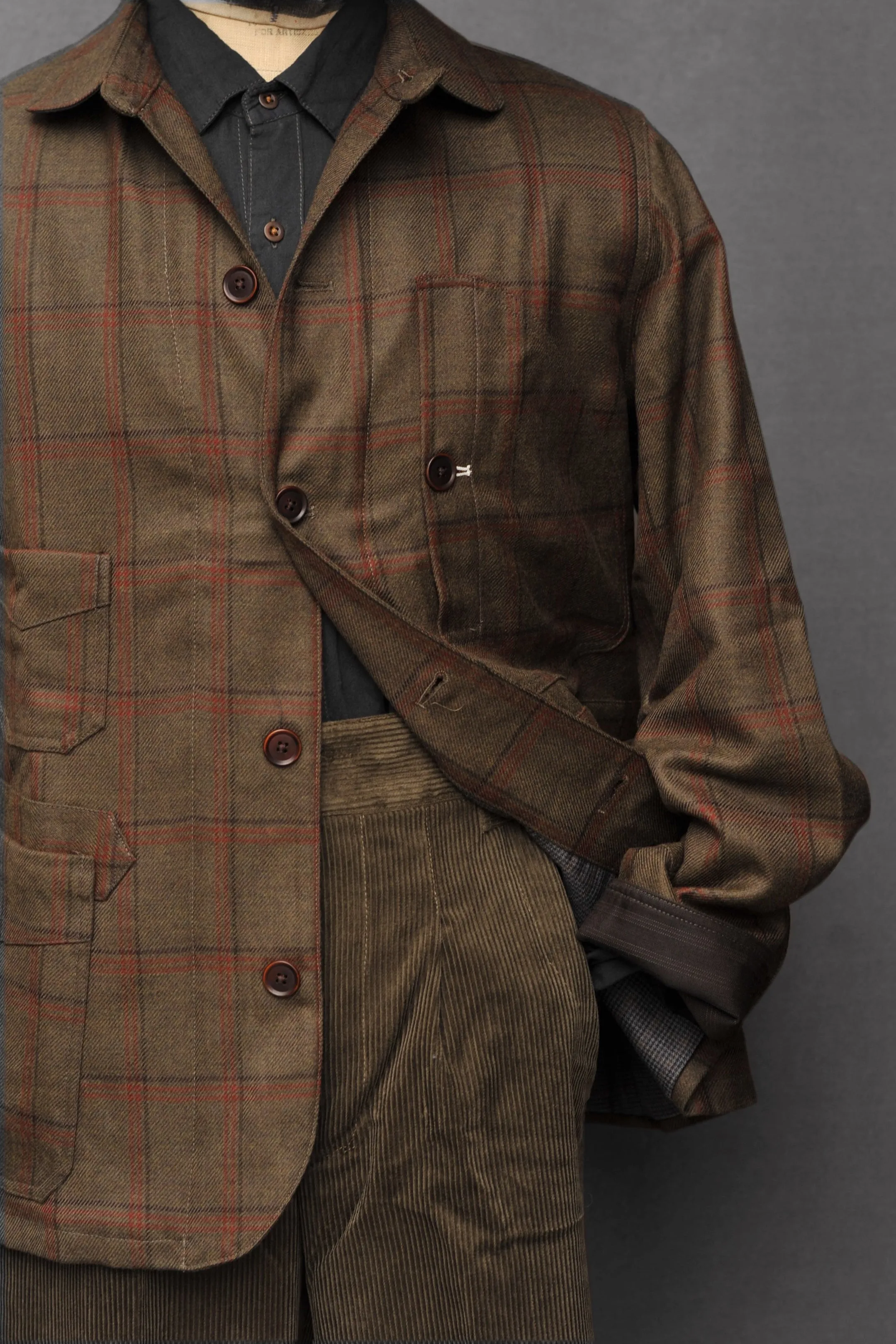 Degas Work Jacket - English Wool - Olive Drab - L, XL