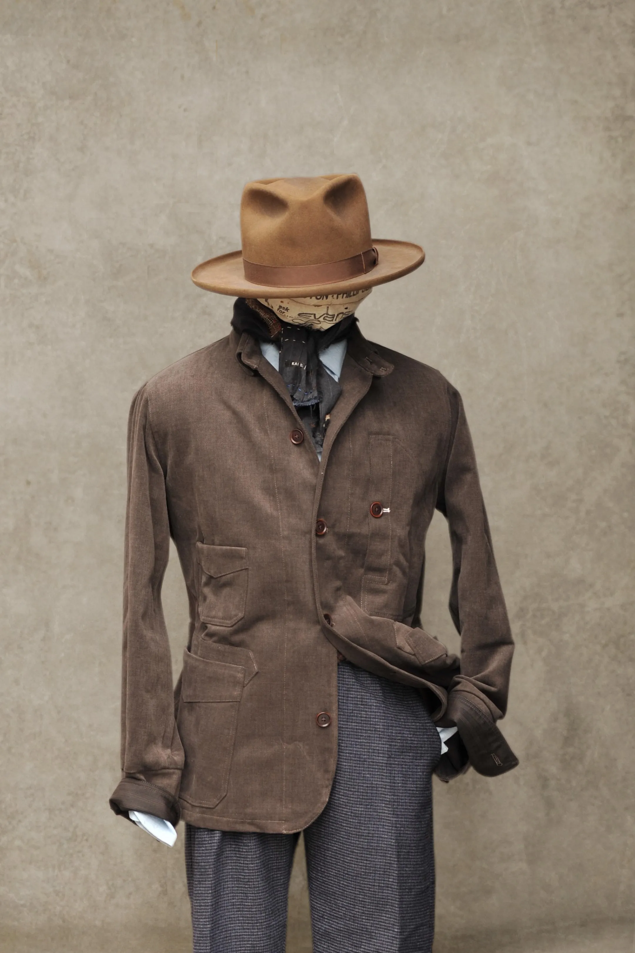 Degas Work Jacket - Italian Moleskin - Bark Brown - L, XL