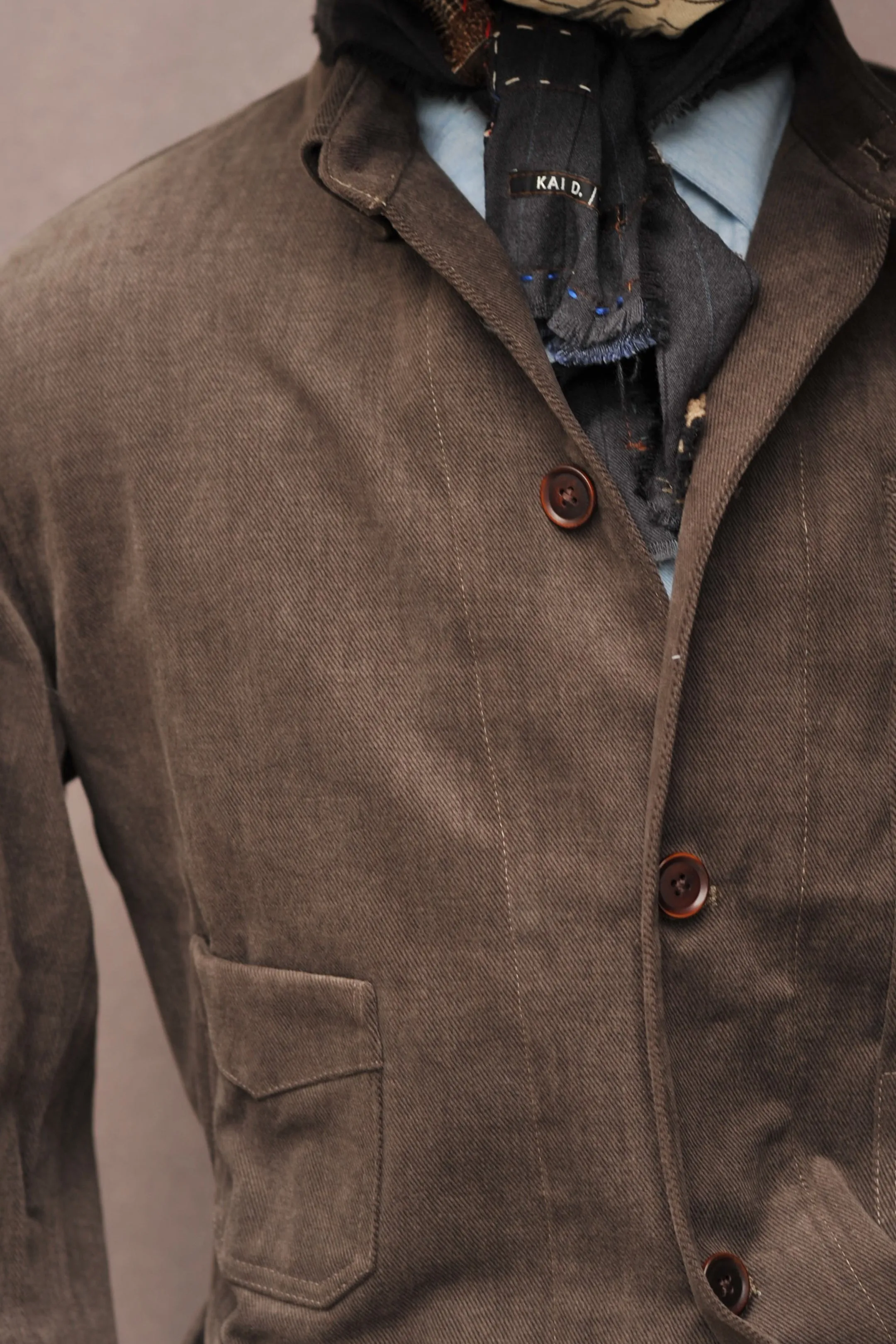 Degas Work Jacket - Italian Moleskin - Bark Brown - L, XL