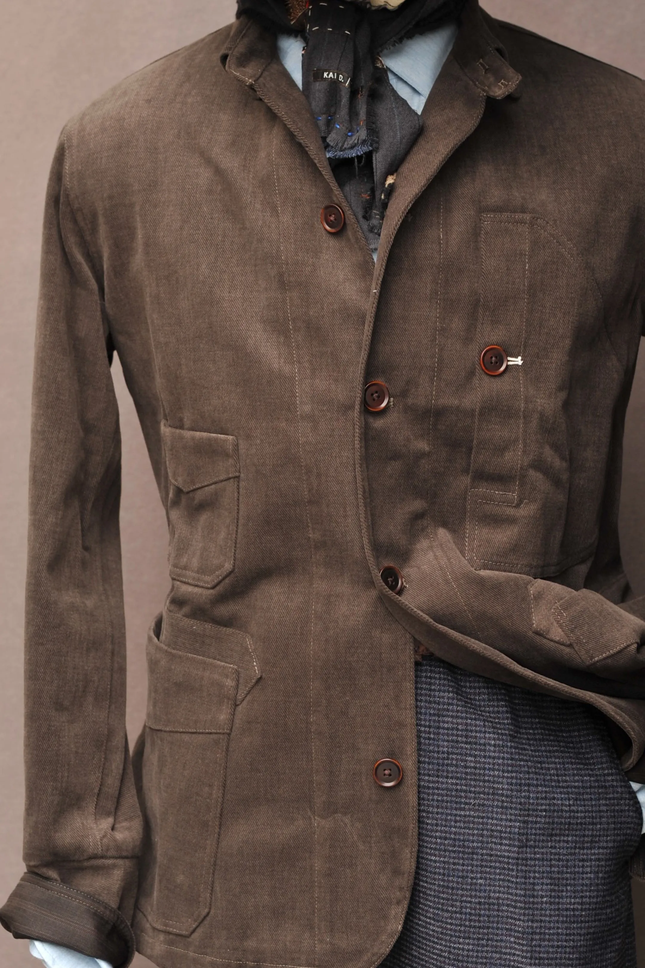 Degas Work Jacket - Italian Moleskin - Bark Brown - L, XL