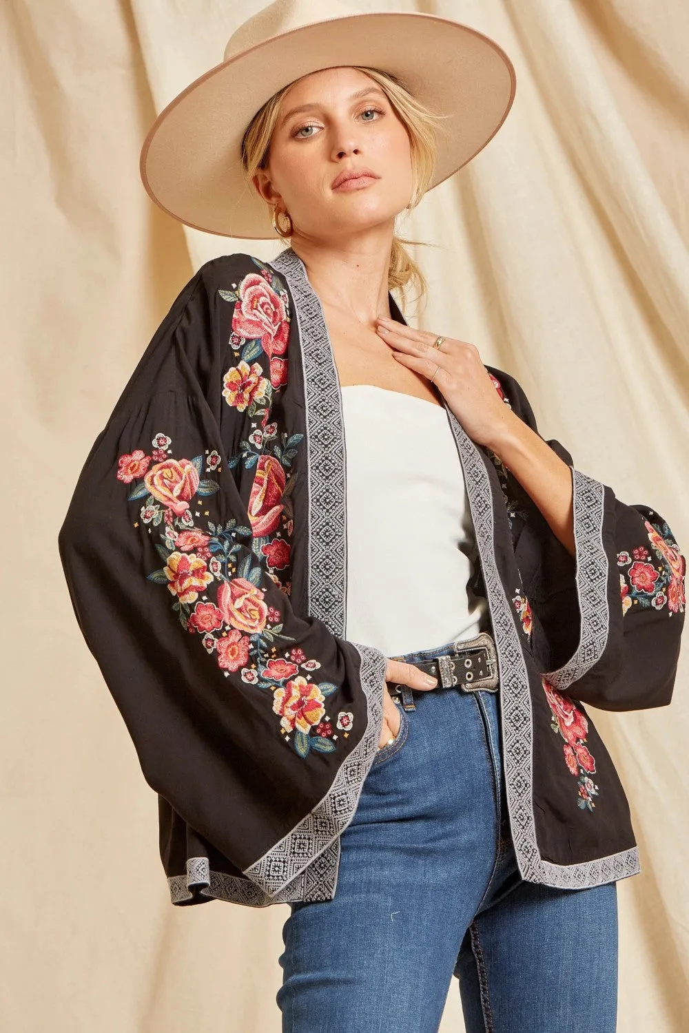 Embroidered Cardigan