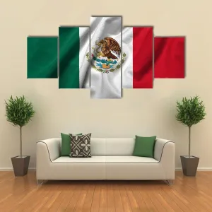 Flag Of Mexico Canvas Wall Art