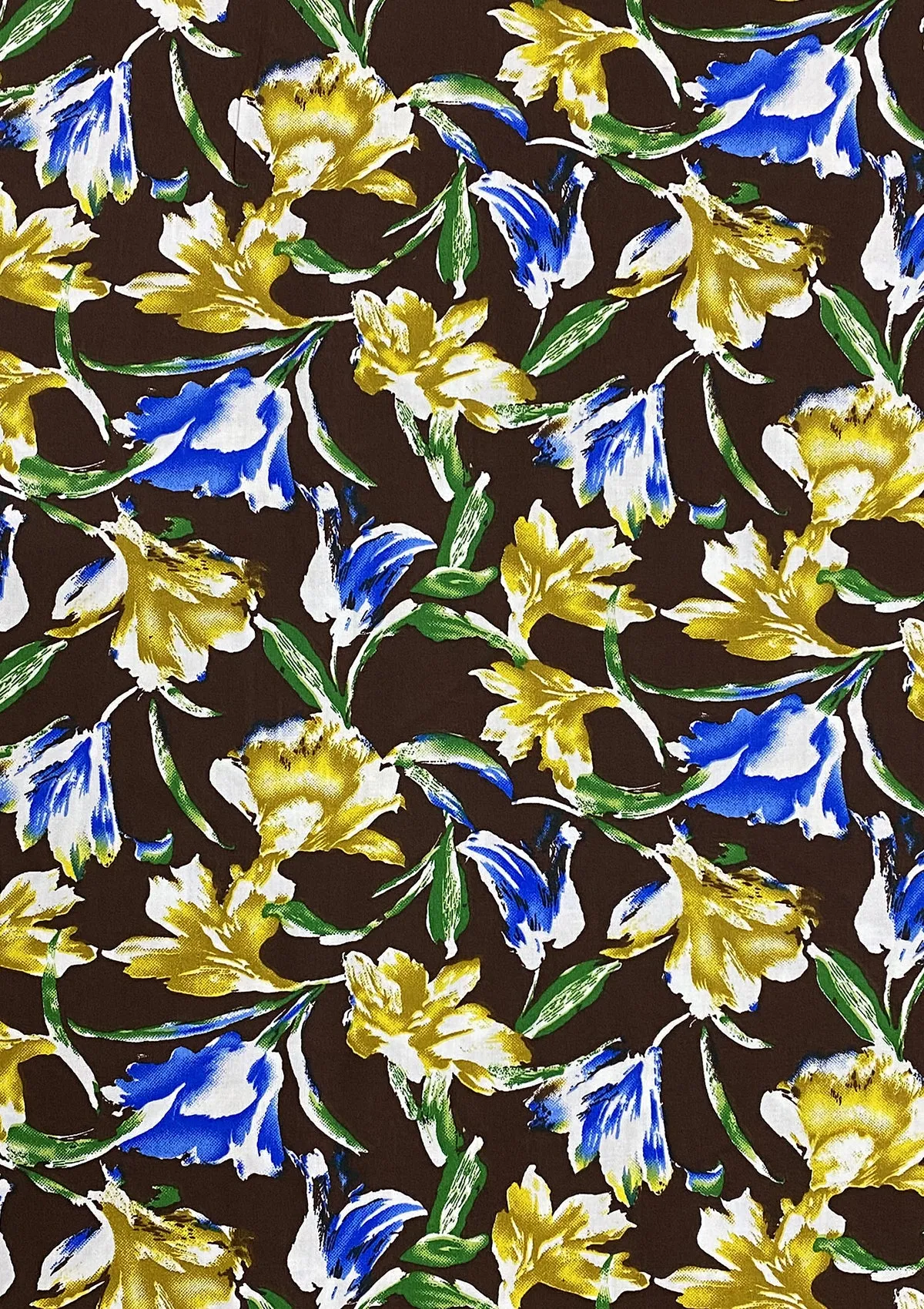 Floral Cotton Print Fabric Sateen Tulip Soft Finishc 100% Cotton 45’’ Wide Crafts Dressing Material D#113