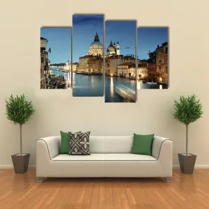 Grand Canal & Basilica  Italy Canvas Wall Art