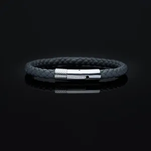 Gray Leather Bracelet