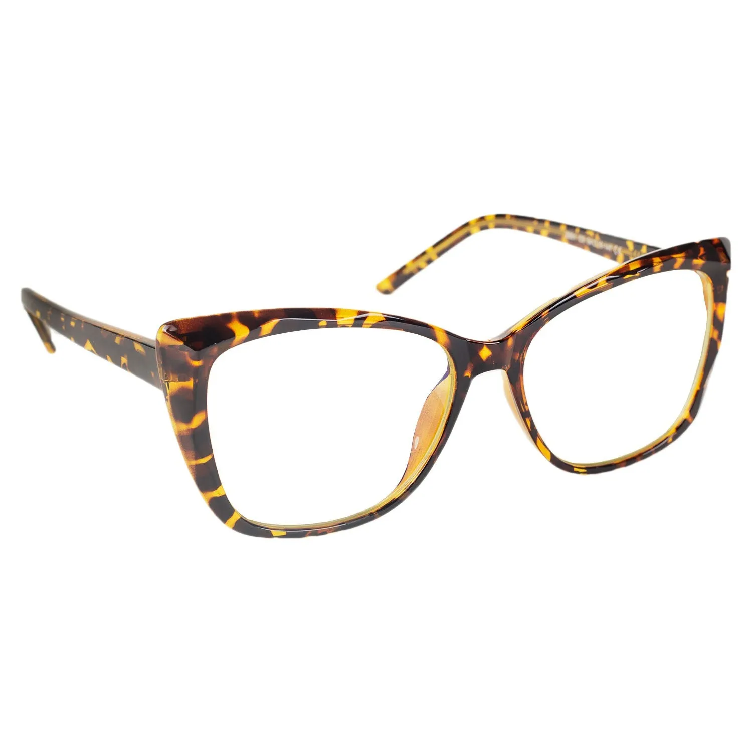 iB-iP Women's Classic Black Leopard Cat Eye Glasses Ladies Clear Lens Eyeglasses