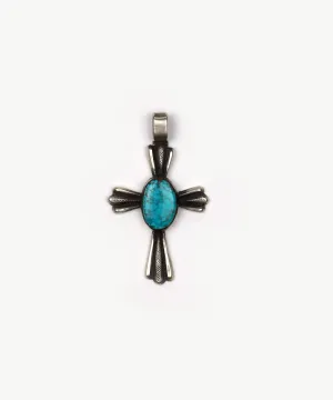 Navajo Kingman Cross Pendant