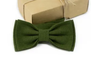 Olive Green bow tie | Olive Green Solid Bow Ties