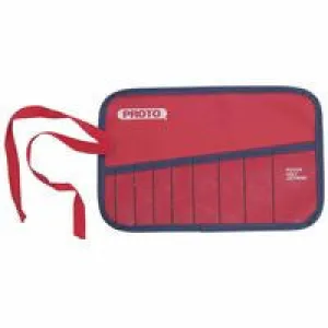 Proto 25TR05C 10-Pocket Tool Roll, Canvas, Red (1 EA)