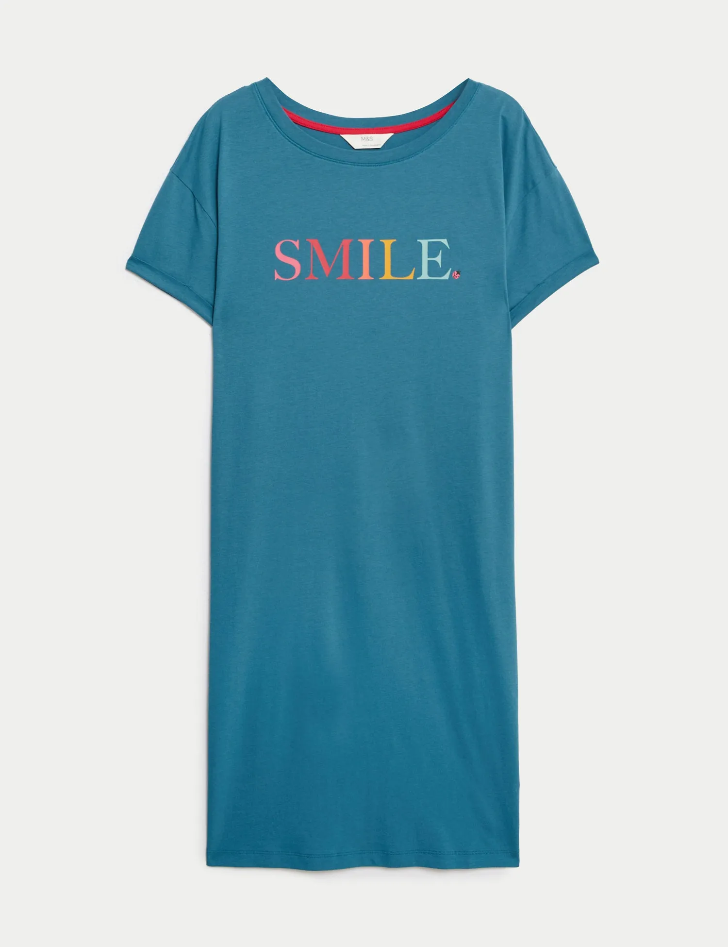 Pure Cotton Smile Slogan Nightdress