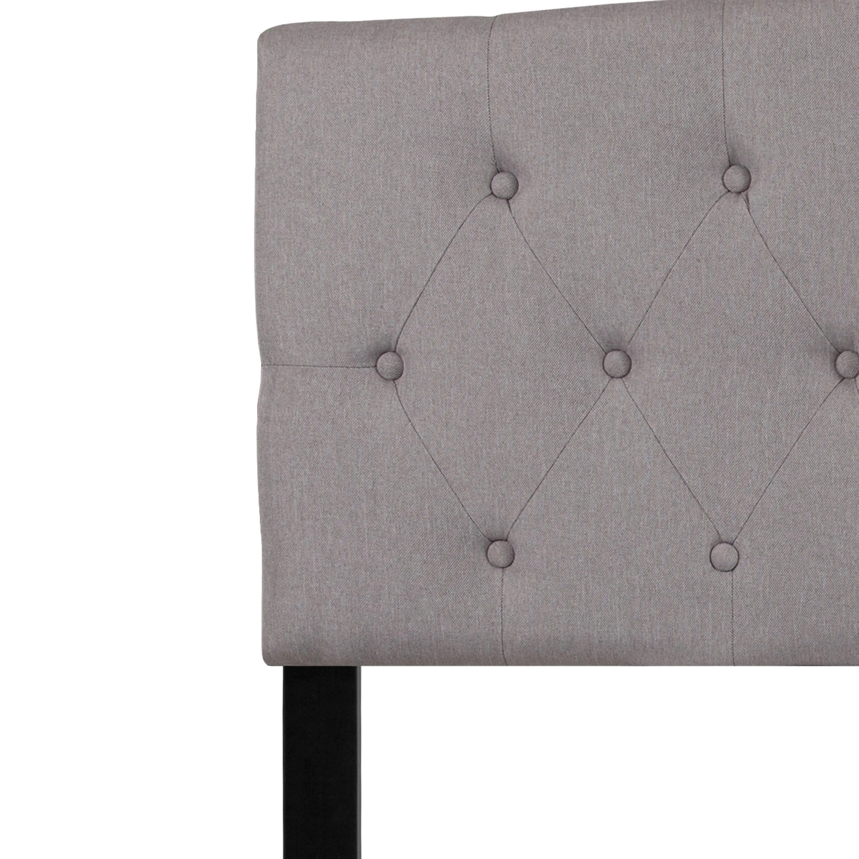 Queen Headboard-Gray Fabric HG-HB1708-Q-LG-GG