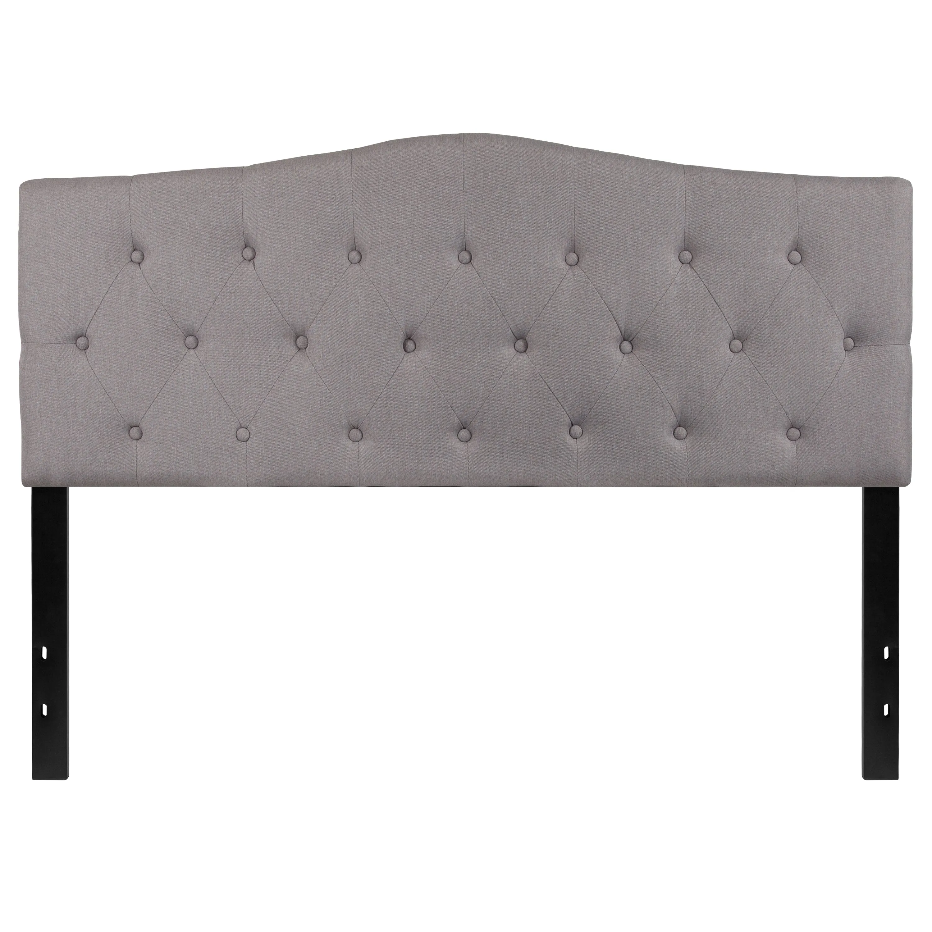 Queen Headboard-Gray Fabric HG-HB1708-Q-LG-GG