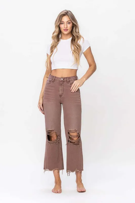 TEEK - 90's Vintage Crop Flare Jean | Aztec