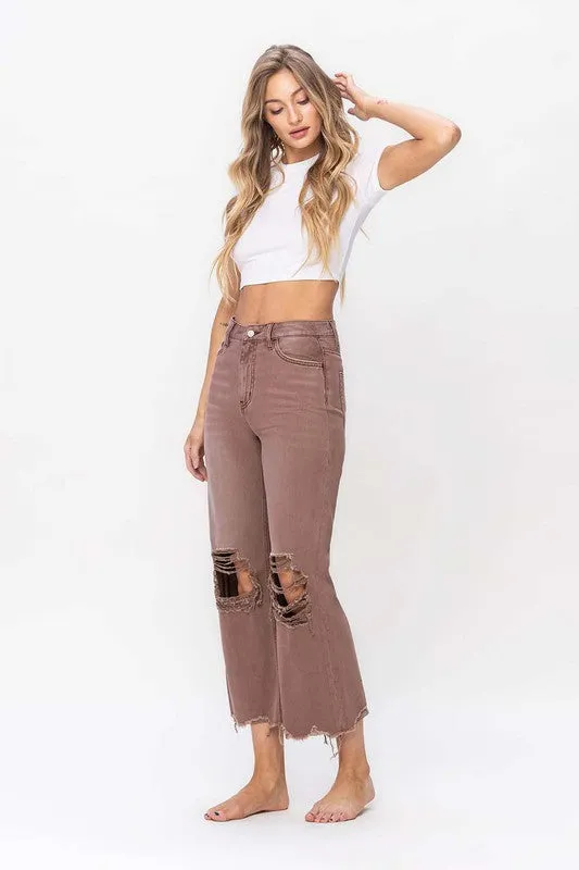 TEEK - 90's Vintage Crop Flare Jean | Aztec