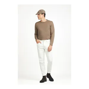 White Slim Fit 5 Pocket Jeans